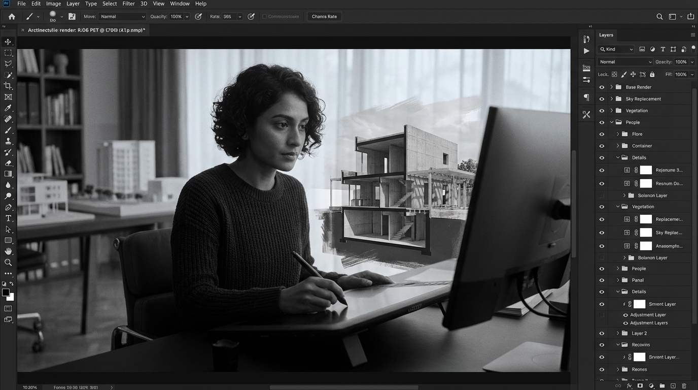 Photoshop for Architects: Post-Production Guide